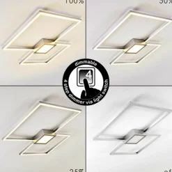 hofstein Plafonnier Narpes LED Nickel mat, 1 lumière