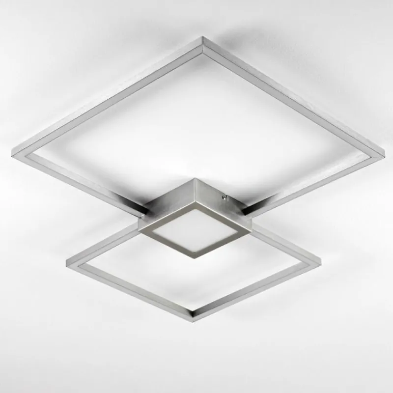 hofstein Plafonnier Narpes LED Nickel mat, 1 lumière
