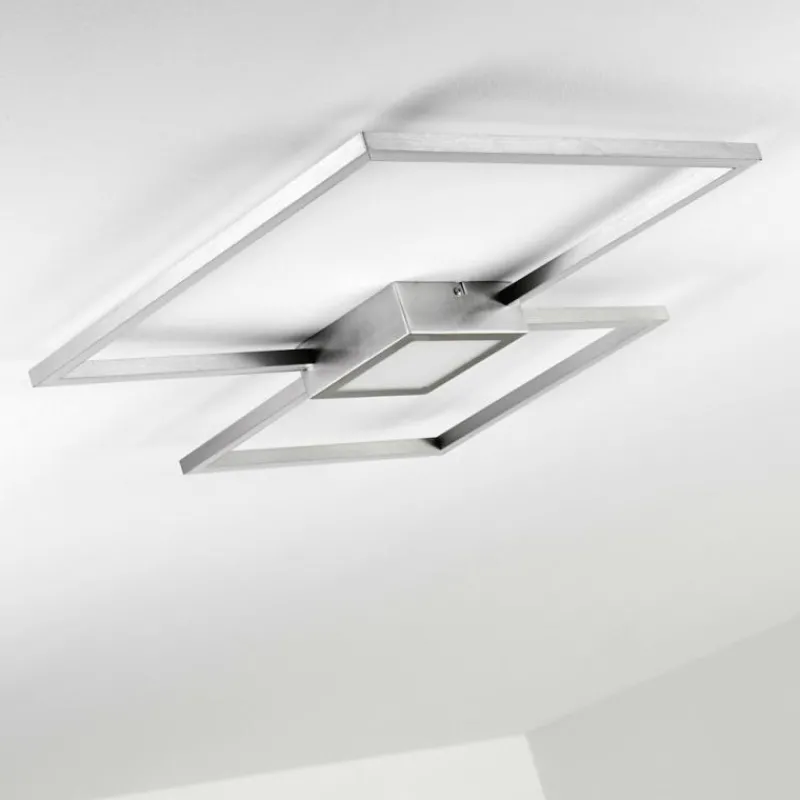 hofstein Plafonnier Narpes LED Nickel mat, 1 lumière