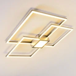 hofstein Plafonnier Narpes LED Nickel mat, 1 lumière