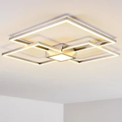 hofstein Plafonnier Narpes LED Nickel mat, 1 lumière