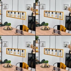 Lampes Vintages & Rétros-hofstein Plafonnier Nauleua Noir, 5 lumières