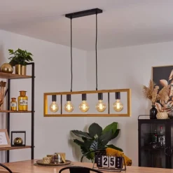 Lampes Vintages & Rétros-hofstein Plafonnier Nauleua Noir, 5 lumières