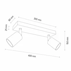 Lampes En Bois-hofstein Plafonnier Nazca Bois clair, 2 lumières