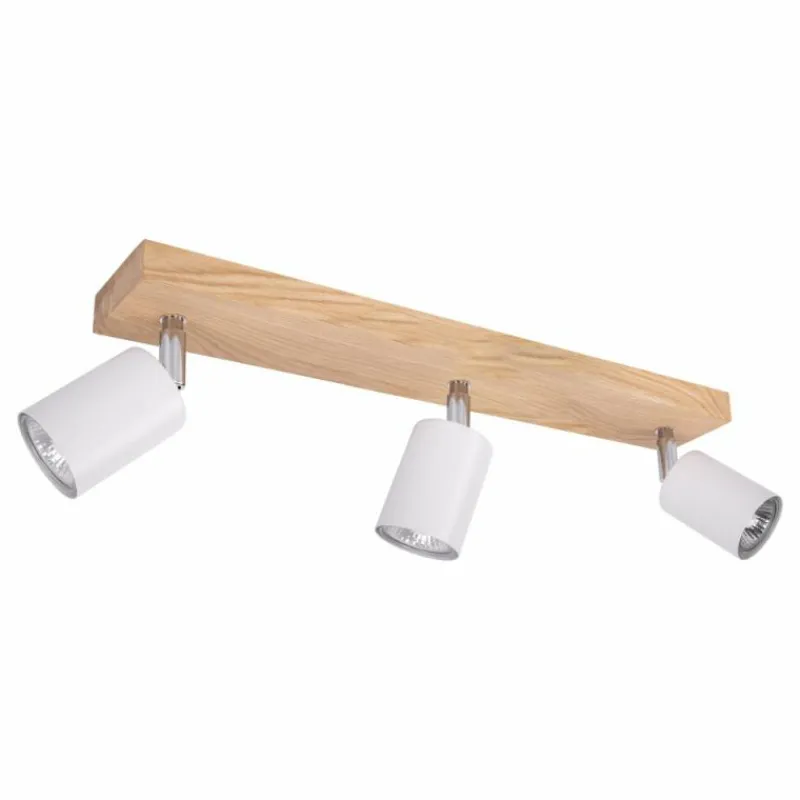 Lampes En Bois-hofstein Plafonnier Nazca Bois clair, 3 lumières