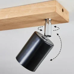 Lampes En Bois-hofstein Plafonnier Nazca Écru, 3 lumières