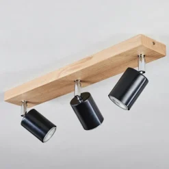 Lampes En Bois-hofstein Plafonnier Nazca Écru, 3 lumières