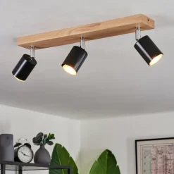 Lampes En Bois-hofstein Plafonnier Nazca Écru, 3 lumières