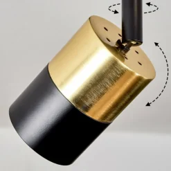 hofstein Plafonnier Neftenbach Laiton, Noir, 2 lumières* Spots Et Projecteurs