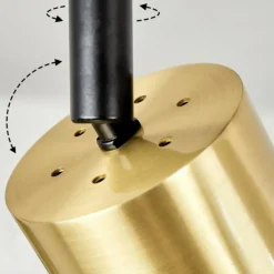 hofstein Plafonnier Neftenbach Laiton, Noir, 4 lumières