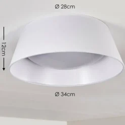 Lampes En Tissu-hofstein Plafonnier Negio LED Blanc, 1 lumière