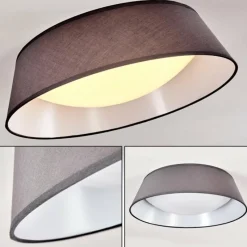 Lampes En Tissu-hofstein Plafonnier Negio LED Gris, Blanc, 1 lumière