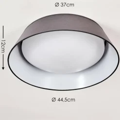 Lampes En Tissu-hofstein Plafonnier Negio LED Gris, Blanc, 1 lumière