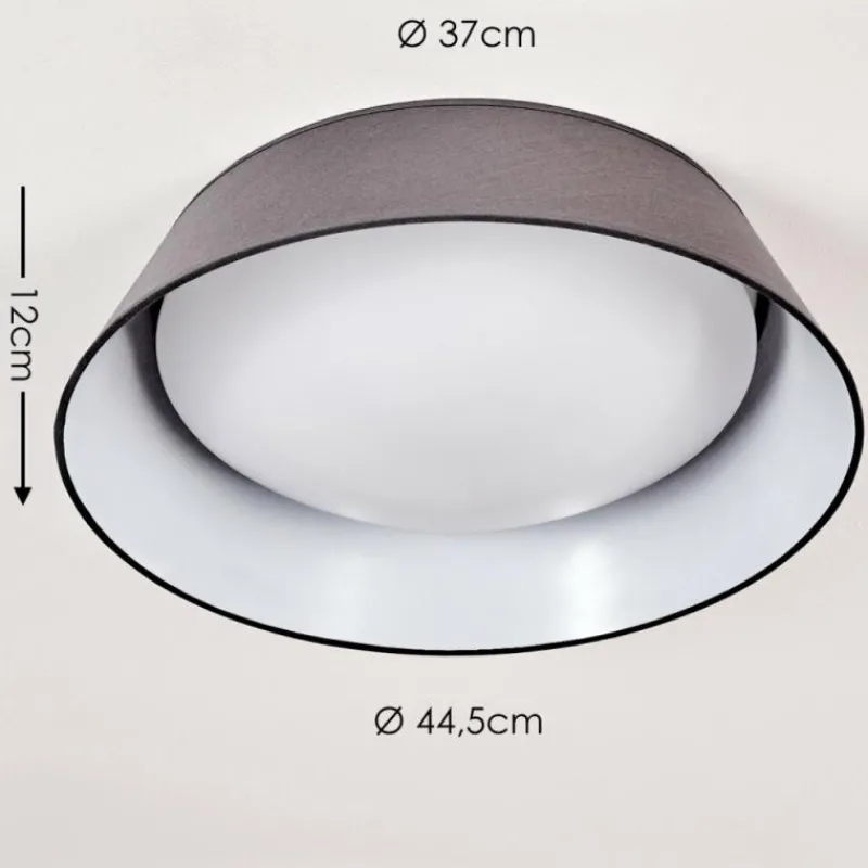 Lampes En Tissu-hofstein Plafonnier Negio LED Gris, Blanc, 1 lumière