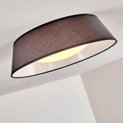 Lampes En Tissu-hofstein Plafonnier Negio LED Gris, Blanc, 1 lumière