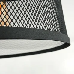 Lampes Industrielles-hofstein Plafonnier Nelvik Noir, 1 lumière