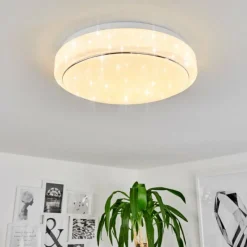 hofstein Plafonnier Nepes LED Blanc, 1 lumière* Éclairage Led