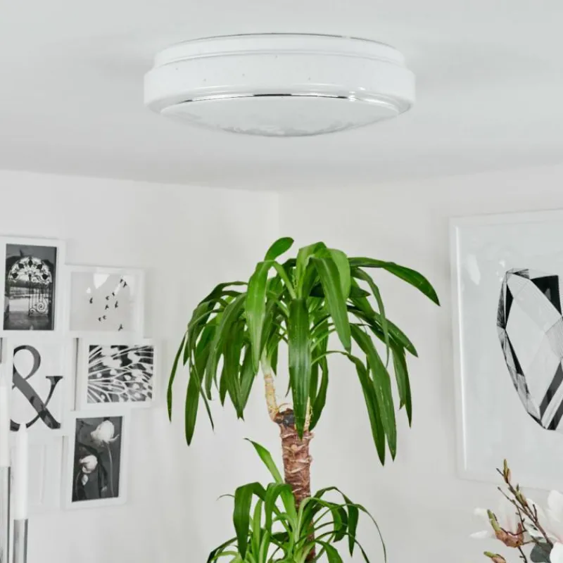 hofstein Plafonnier Nepes LED Blanc, 1 lumière* Éclairage Led