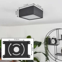 hofstein Plafonnier Netstal LED Anthracite, 1 lumière