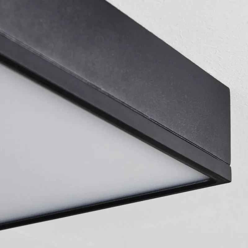 hofstein Plafonnier Netstal LED Noir, 1 lumière