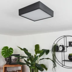 hofstein Plafonnier Netstal LED Noir, 1 lumière