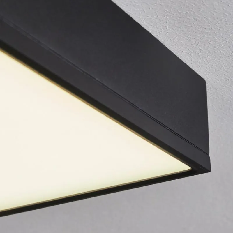 hofstein Plafonnier Netstal LED Noir, 1 lumière