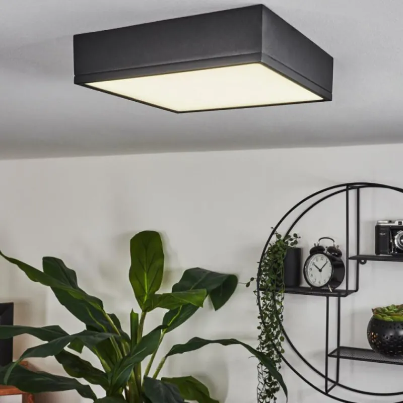 hofstein Plafonnier Netstal LED Noir, 1 lumière
