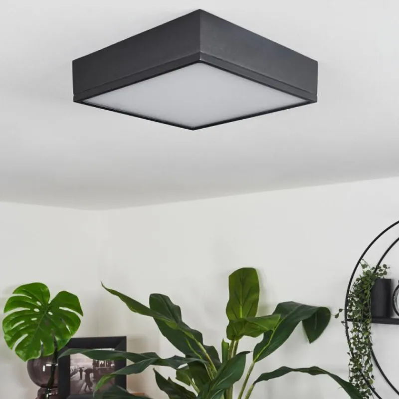 hofstein Plafonnier Netstal LED Noir, 1 lumière