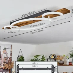 Luminaires Scandinaves-hofstein Plafonnier Nevogilde LED Écru, 1 lumière