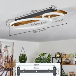 Luminaires Scandinaves-hofstein Plafonnier Nevogilde LED Écru, 1 lumière