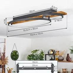 Luminaires Scandinaves-hofstein Plafonnier Nevogilde LED Écru, 1 lumière