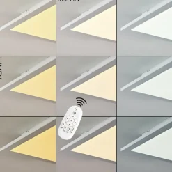 hofstein Plafonnier Nexo LED Blanc, 1 lumière, Télécommandes* Éclairage Led