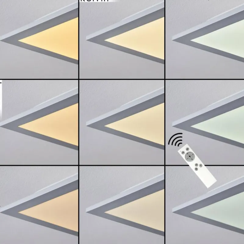 hofstein Plafonnier Nexo LED Blanc, 1 lumière, Télécommandes