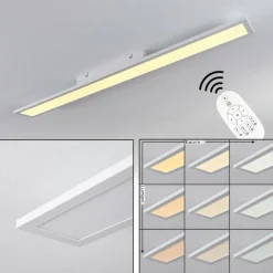 hofstein Plafonnier Nexo LED Blanc, 1 lumière, Télécommandes