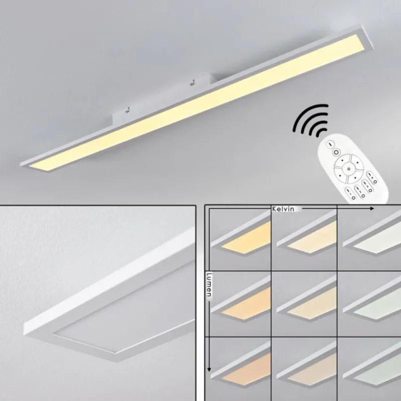 hofstein Plafonnier Nexo LED Blanc, 1 lumière, Télécommandes