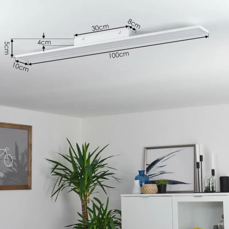 hofstein Plafonnier Nexo LED Blanc, 1 lumière, Télécommandes