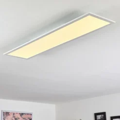 hofstein Plafonnier Nexo LED Blanc, 1 lumière, Télécommandes