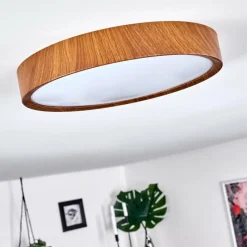 hofstein Plafonnier Nexo LED Bois foncé, 1 lumière