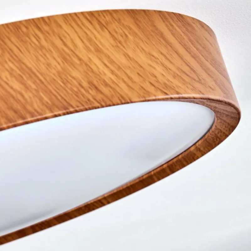 hofstein Plafonnier Nexo LED Bois foncé, 1 lumière