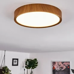 hofstein Plafonnier Nexo LED Bois foncé, 1 lumière
