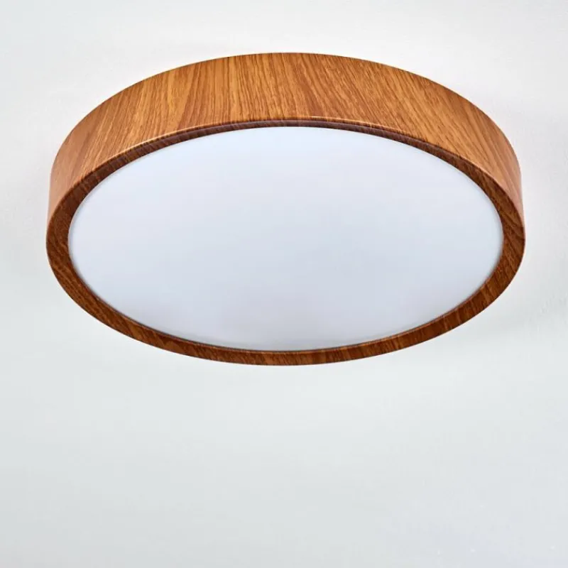 hofstein Plafonnier Nexo LED Bois foncé, 1 lumière