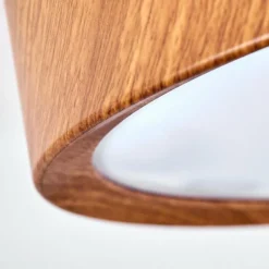 hofstein Plafonnier Nexo LED Couleur bois, Blanc, 1 lumière