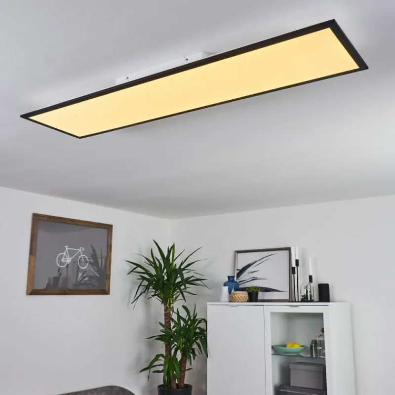 hofstein Plafonnier Nexo LED Noir, 1 lumière, Télécommandes