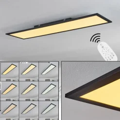 hofstein Plafonnier Nexo LED Noir, 1 lumière, Télécommandes