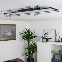 hofstein Plafonnier Nexo LED Noir, 1 lumière, Télécommandes