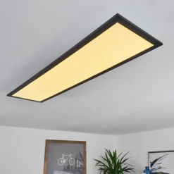 hofstein Plafonnier Nexo LED Noir, 1 lumière, Télécommandes