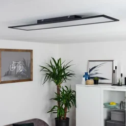 hofstein Plafonnier Nexo LED Noir, 1 lumière, Télécommandes