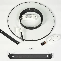 hofstein Plafonnier Nexo LED Noir, 1 lumière, Télécommandes