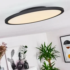 hofstein Plafonnier Nexo LED Noir, 1 lumière, Télécommandes