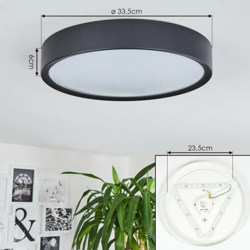 hofstein Plafonnier Nexo LED Noir, 1 lumière